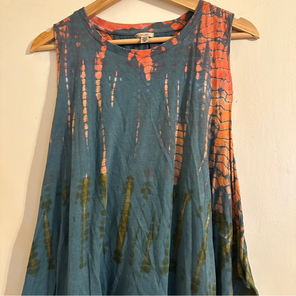Ecote Urban Outfitters tank shirt oversized flowy tie dye - Picture 3 of 7